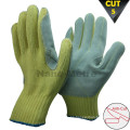 NMSAFETY guantes de aramida de palma de cuero calibre 7 nudillo